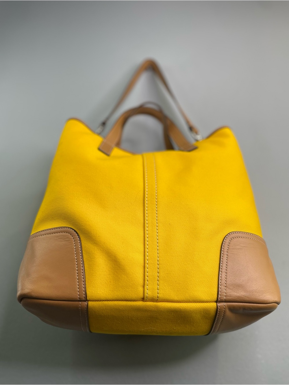 Coach Hadley Twill Large Duffel Tote in Sunflower Yellow - Picture 13 of 14